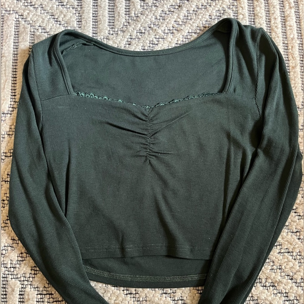 SHEIN green laced long sleeve